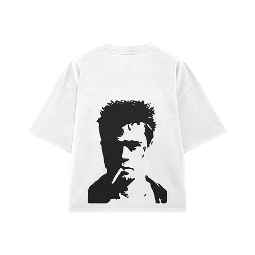 Alter Ego oversized white t-shirt back view by Soethical Fight Club collection India