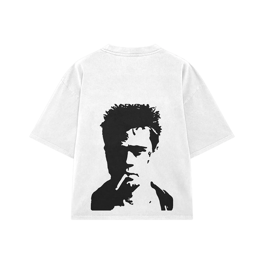 Alter Ego oversized white t-shirt back view by Soethical Fight Club collection India