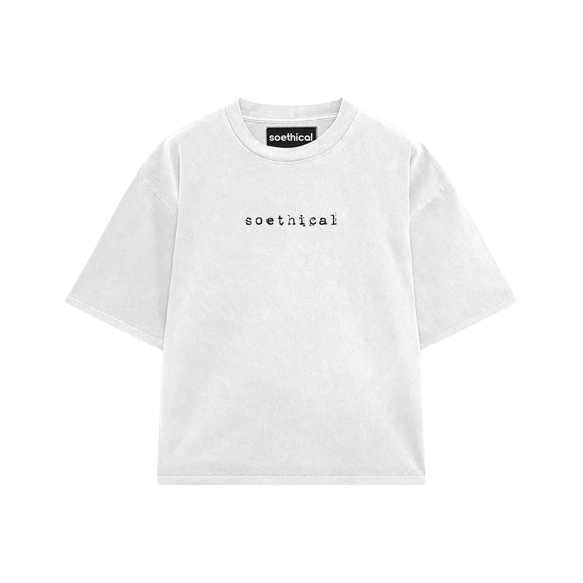 Alter Ego white oversized t-shirt front view — Soethical ethical streetwear India