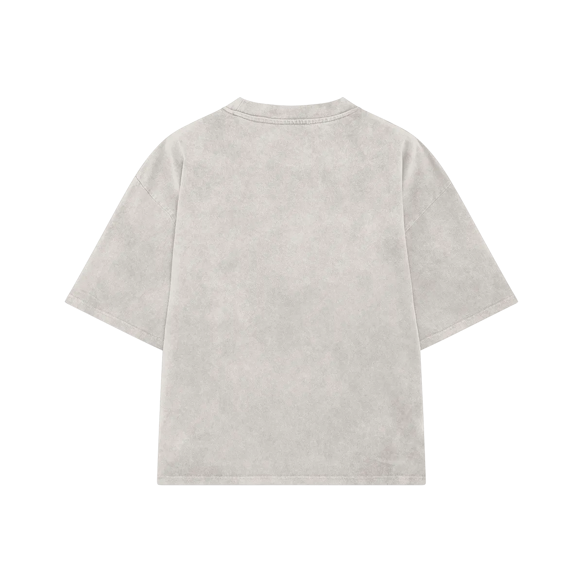 Back view of Street Alpha oversized tee showing acid washed texture