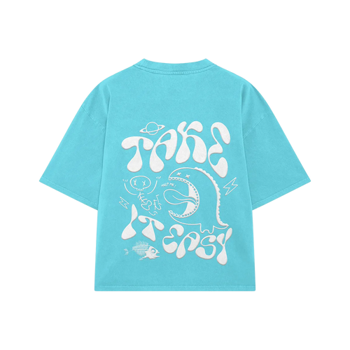 soethical take it easy back printed puff print