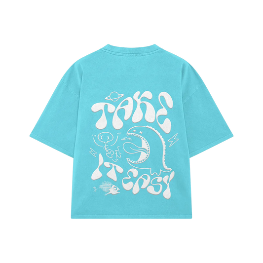 soethical take it easy back printed puff print